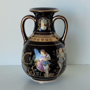 Vintage handmade 24ct Gold plate pottery vase