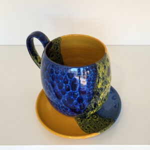 ceramic cup blue